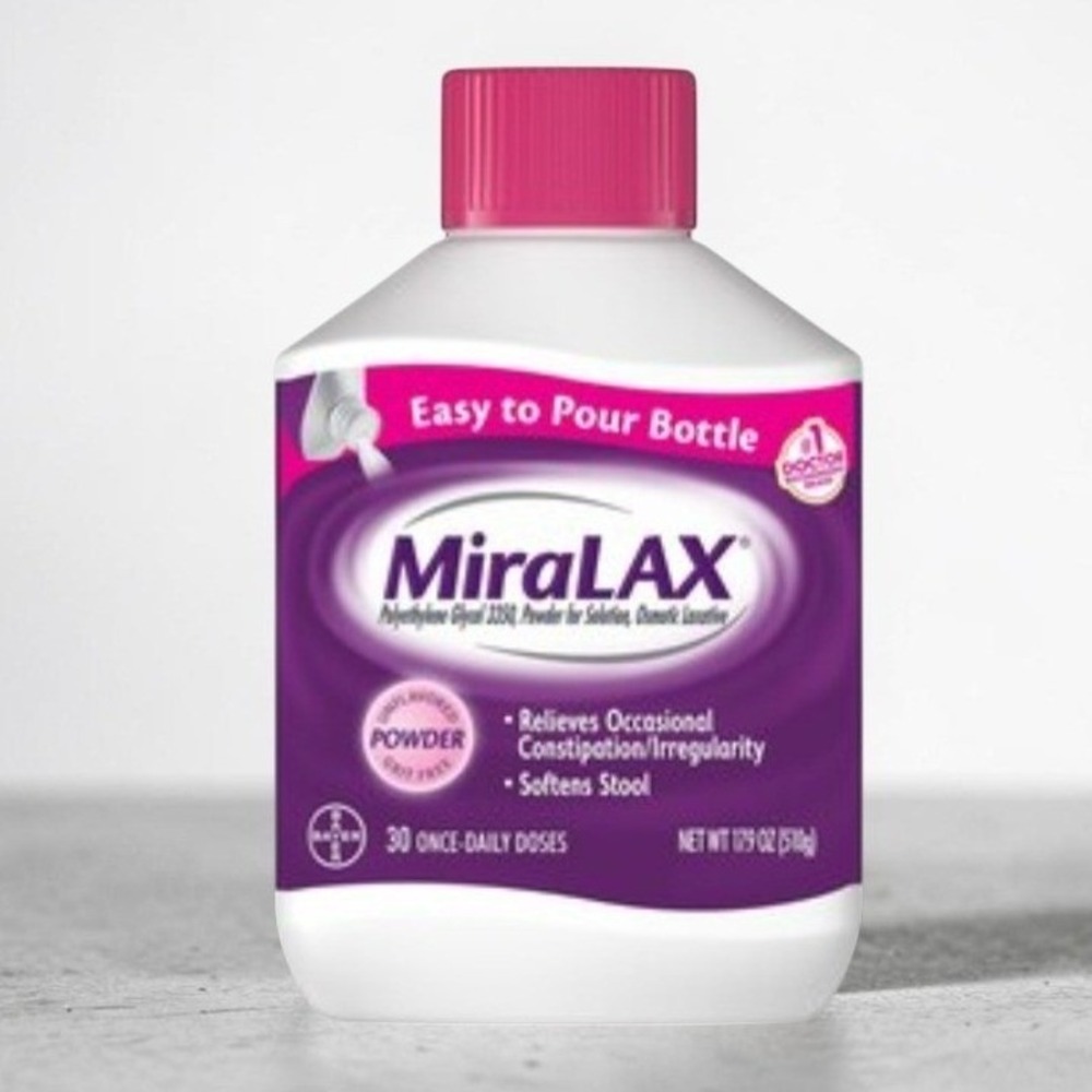 MiraLAX Laxative Powder 30 Doses 17.9oz Polyethylene Glycol Constipation Relief